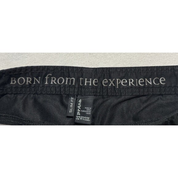 PrAna Black Slim Fit Straight Leg Pants Size 32x32 Hiking Outdoors Jeans - Picture 2 of 10